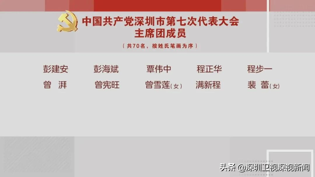 党代会明天开幕,深圳卫视将现场直播,主席团名单出炉