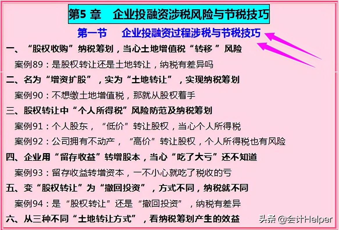 财务经理用这100个税务筹划案例+涉税风险防范技巧，节税35w，牛