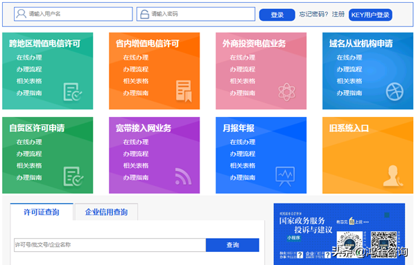 如何查询企业是否有icp经营许可证？