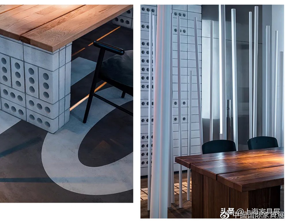 415㎡工业风韩式餐厅，这艺术灯光真是绝了