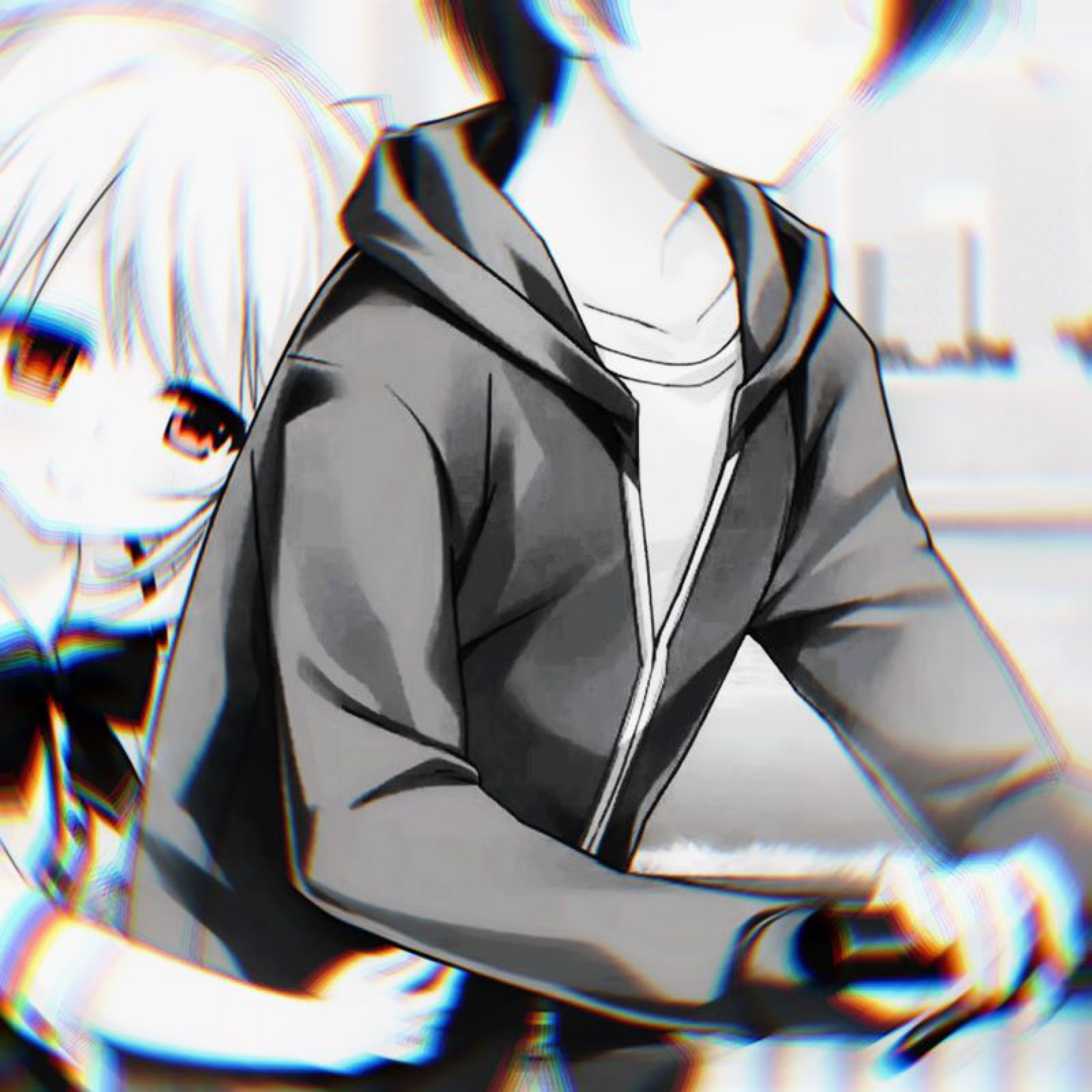 头像|黑白情侣头像一男一女