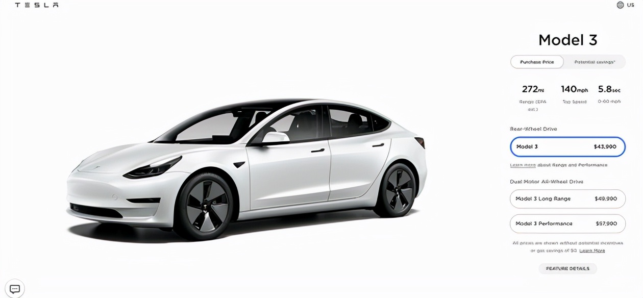 2022款特斯拉Model 3/Y续航里程将提升，Model 3长续航版从353英里提升到了358英里