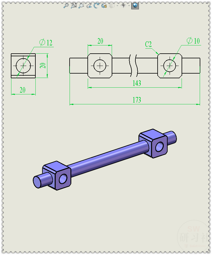 用SolidWorks制作一个简单的：活塞式平行四边形升降机构