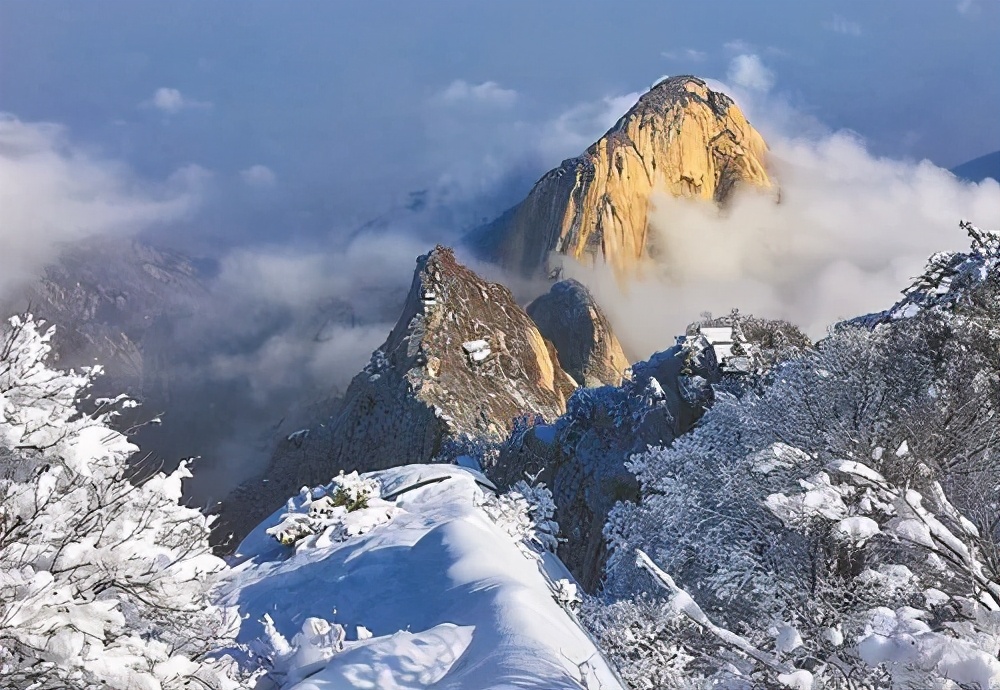 雪后华山，才是真正的侠客江湖：飞雪连天射白鹿，笑书神侠倚碧鸳