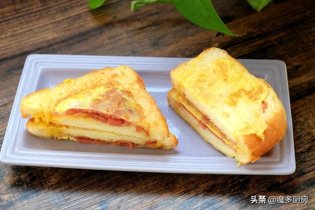 10分钟快手早餐里最爱它，不用烤箱、不用油炸，表面金黄味道赞！