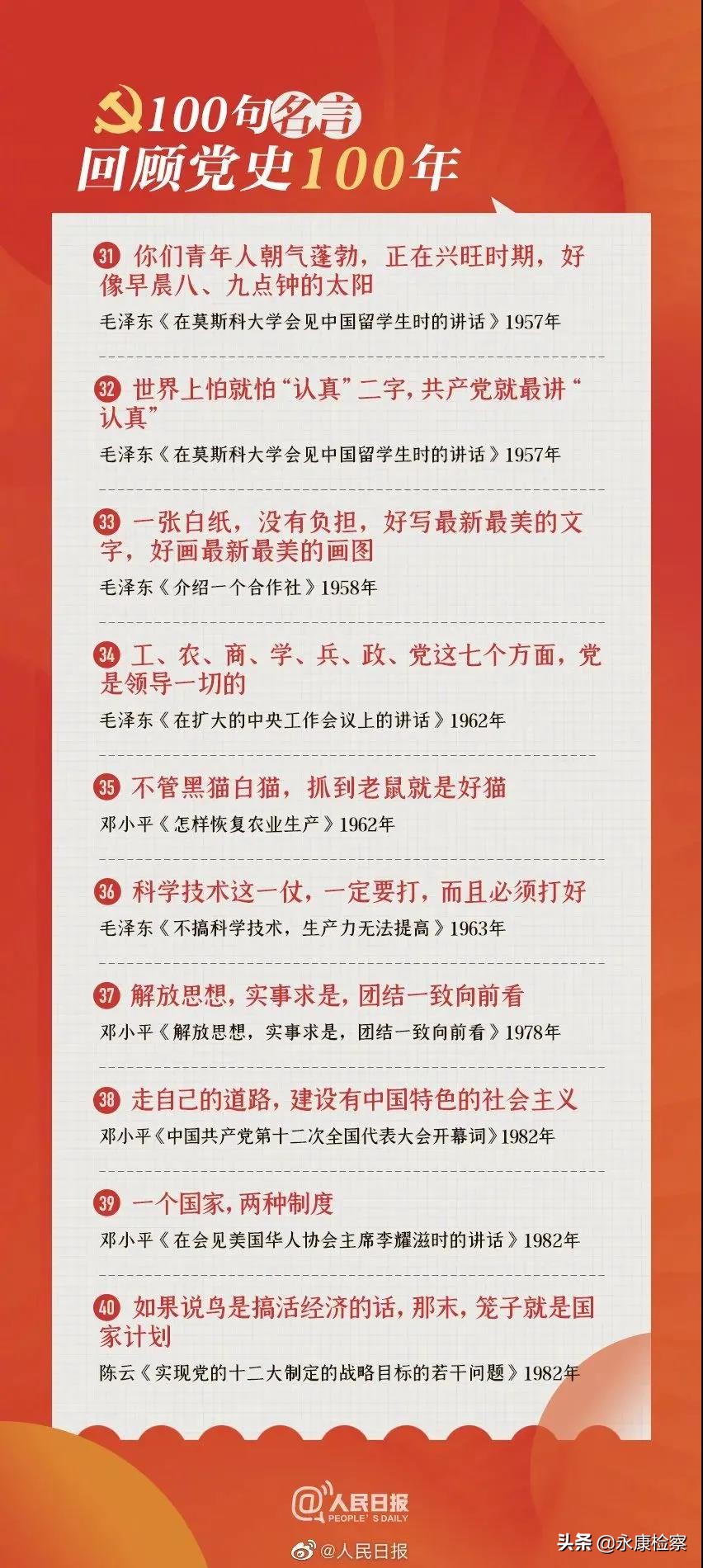 【向党献礼】100句名言回顾党史100年