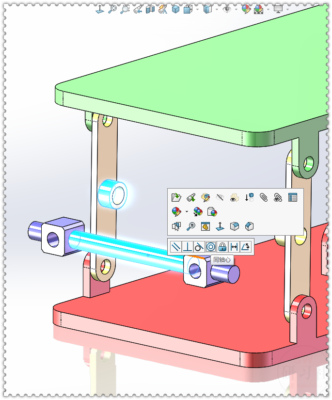 用SolidWorks制作一个简单的：活塞式平行四边形升降机构