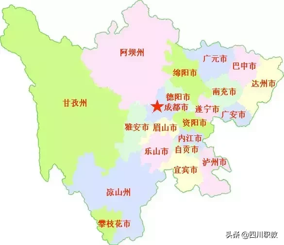 四川这19个地市州都有单招大学，成都最多，绵阳次之