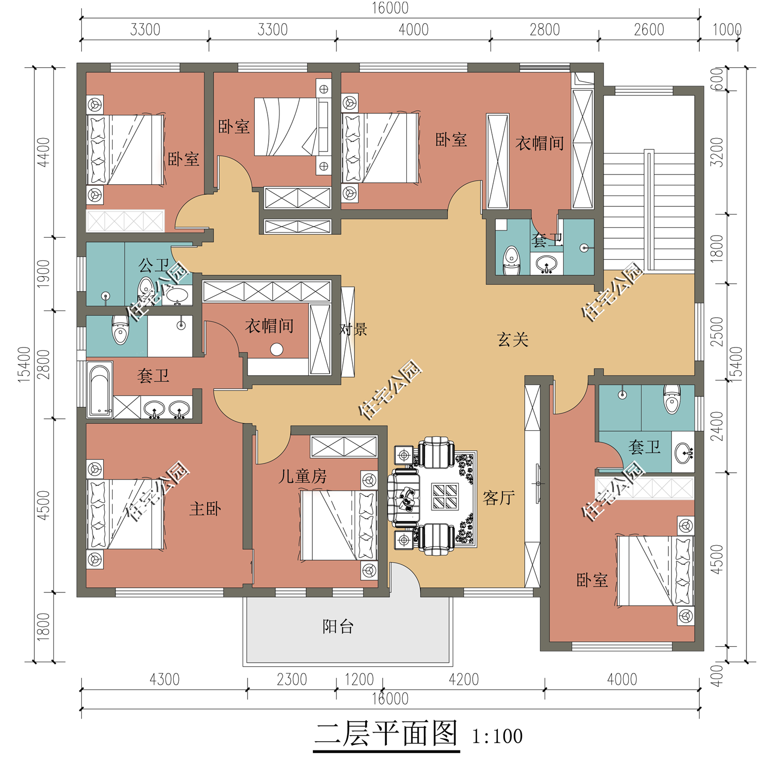 2020年备受好评的10套二层户型图,尤其是第六套,实用又漂亮