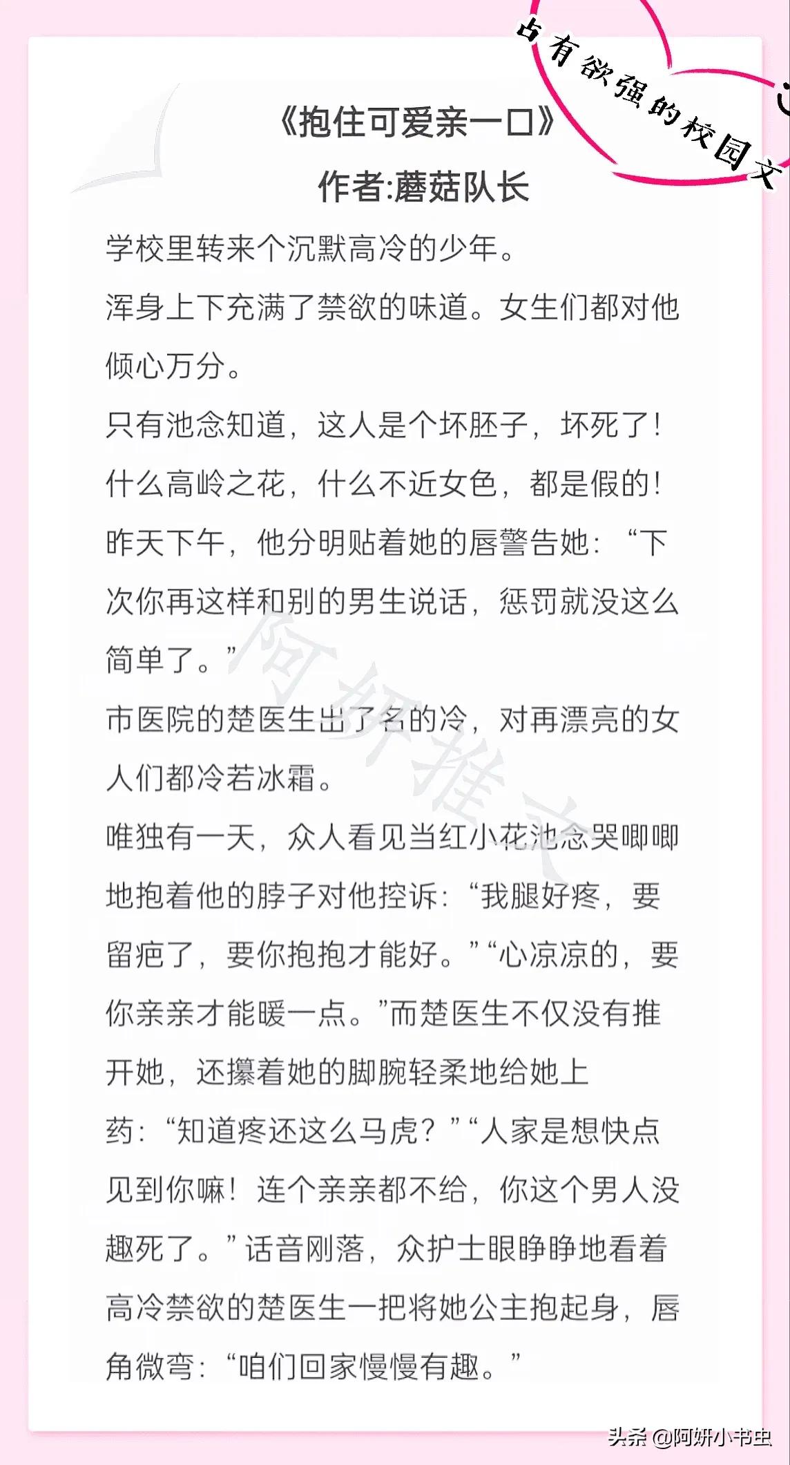 3本男主占有欲强烈的校园文：不输《等风热吻你》本本精彩