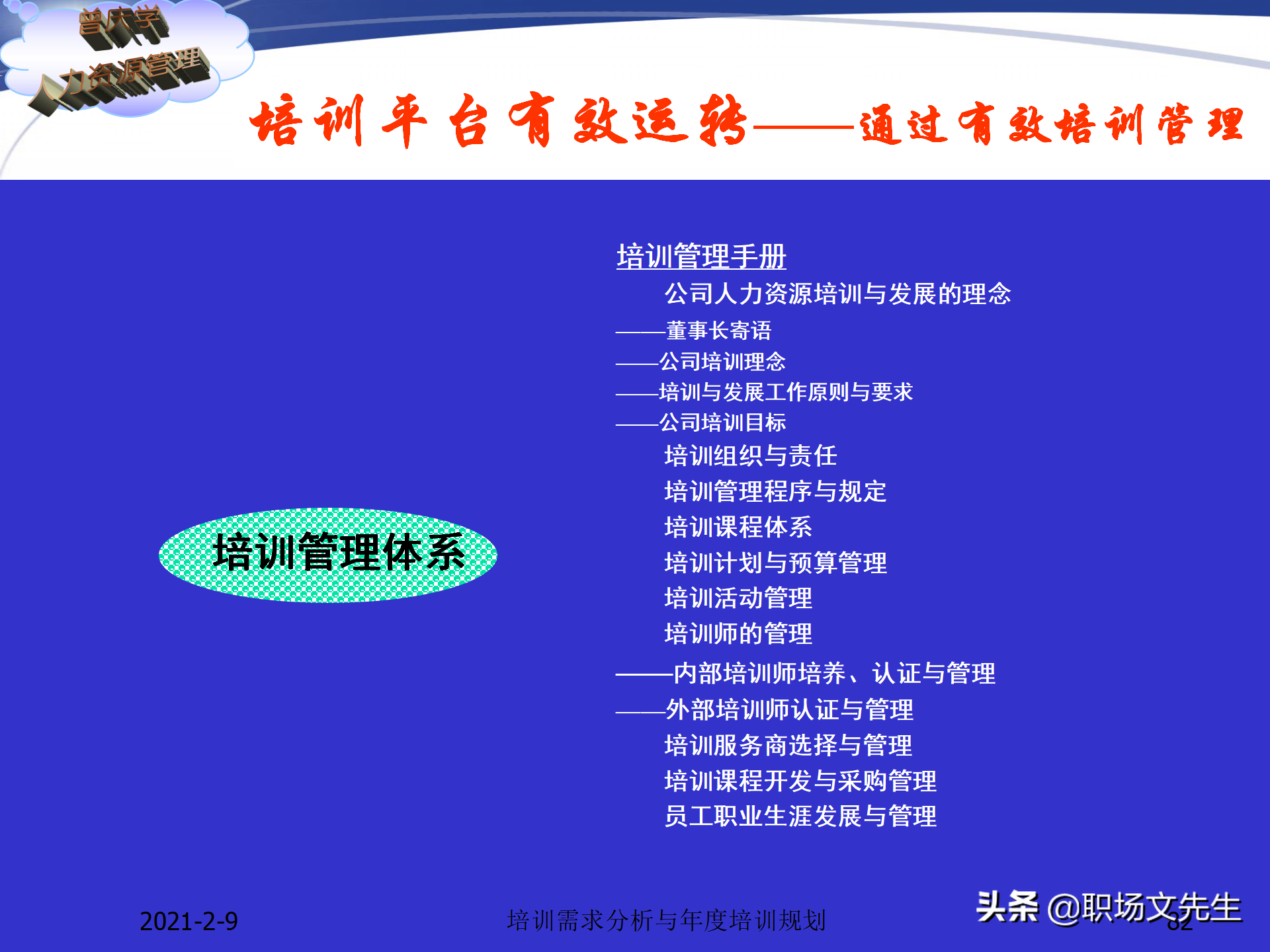 企业竞争的本质是人的竞争，142页培训需求分析与年度培训规划