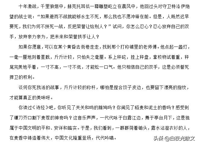 2019年山东高考语文满分作文：少年，到远方去