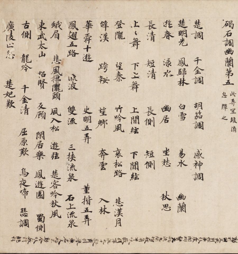 碣石调幽兰古琴谱古琴曲幽兰