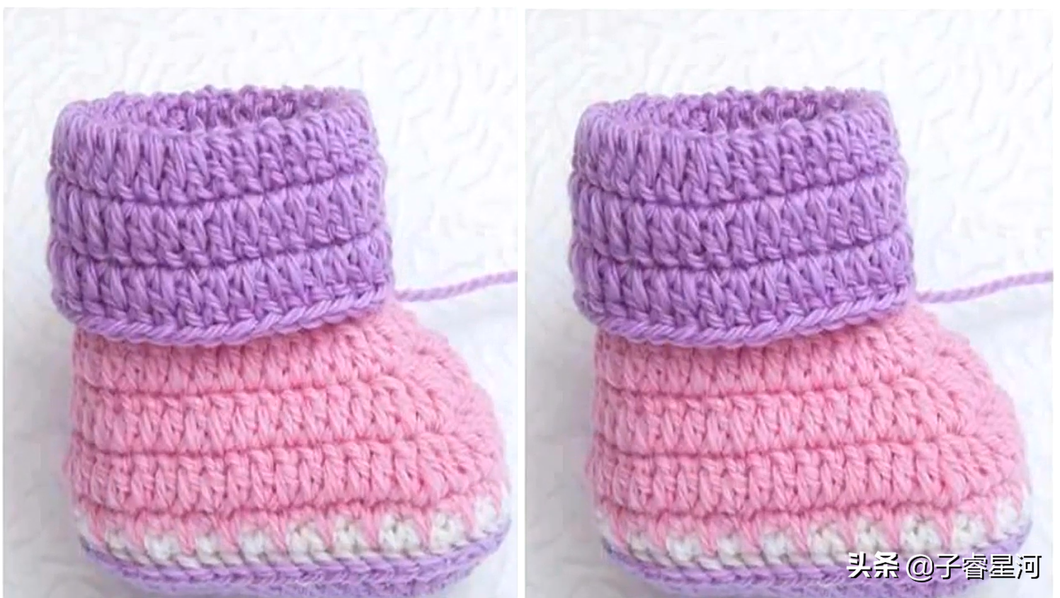 婴儿毛线鞋的编织方法（上集）_哔哩哔哩_bilibili