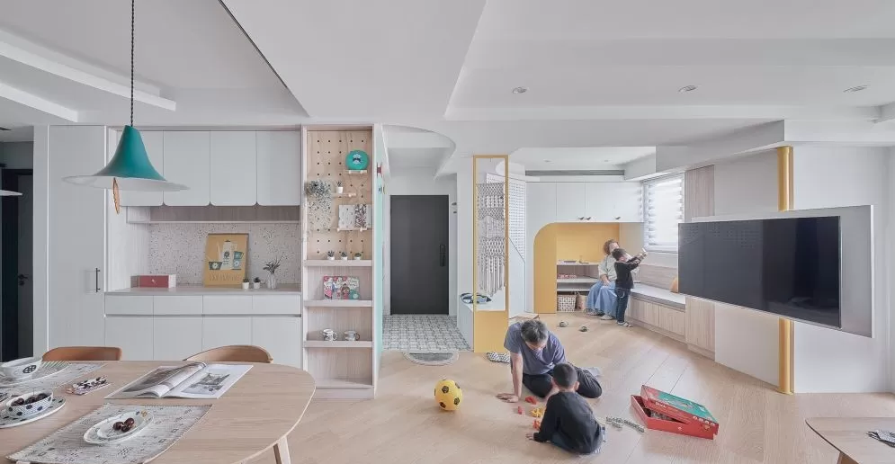 【親子宅設計精選】客廳的5種開放式互享格局，讓客廳不只是客廳