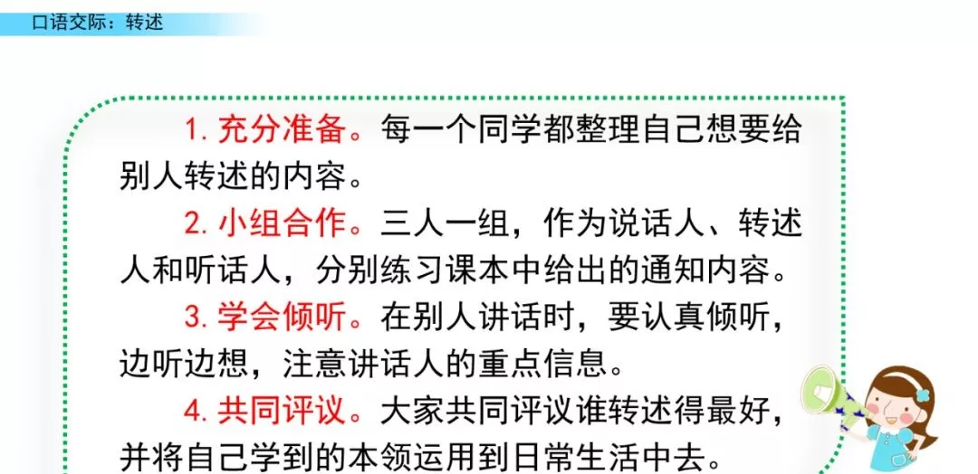 部编版四年级下册口语交际、《语文园地一》单元知识点+图文讲解
