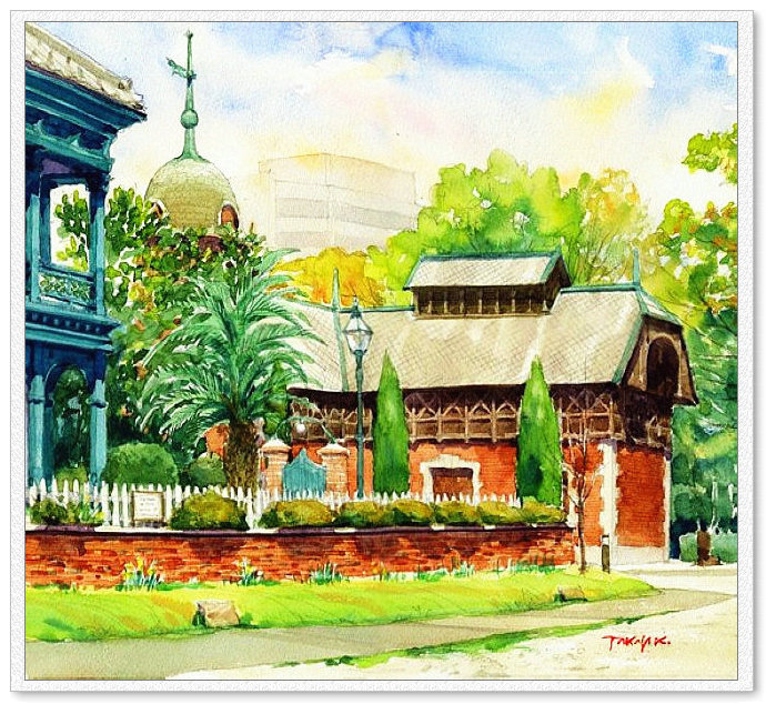 东亚风情 -- 高崎尚昭水彩画