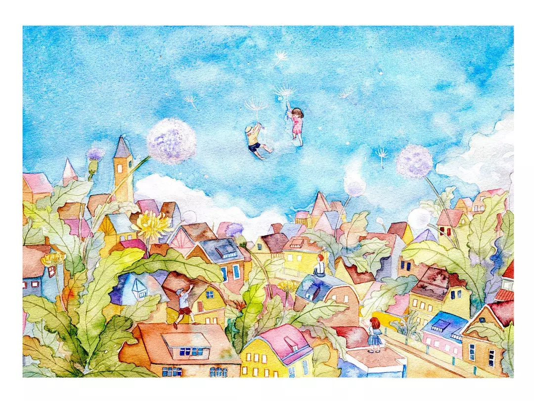 镜花水月，插画师用一支水彩笔画出一个梦想王国！