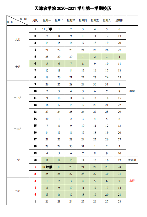 今年预计什么时候能放寒假？天津各大高校校历汇总整理