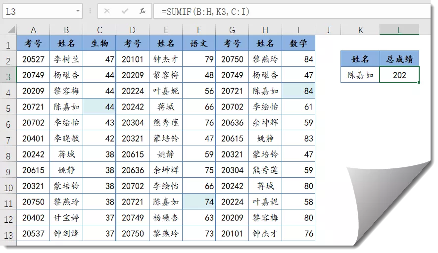 按条件求和，SUMIF驾到
