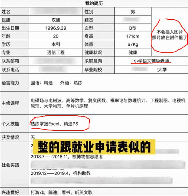 大学生奇葩求职简历火了，看完捧腹大笑，确定除了帅没别的特长？