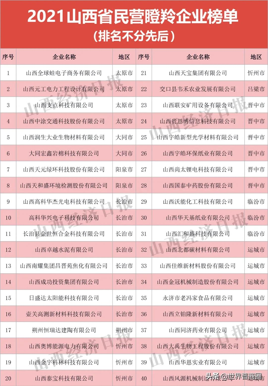 鹏飞集团成2021山西民营企业百强黑马,潞宝集团坐稳老三位置,