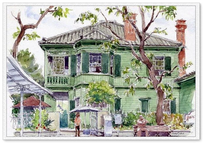 东亚风情 -- 高崎尚昭水彩画