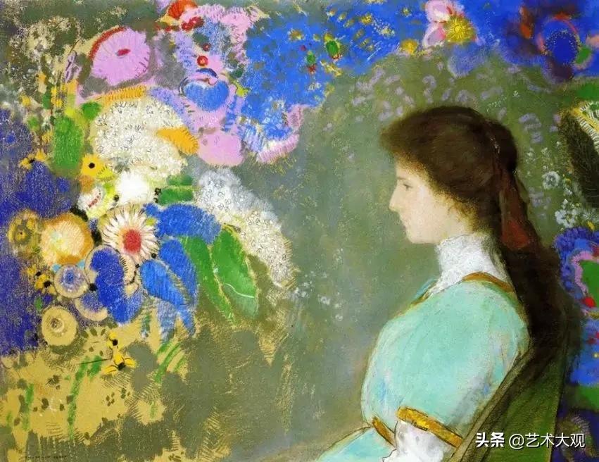 法国象征主义画家奥迪隆 雷东静物瓶花油画作品专辑 兜在学