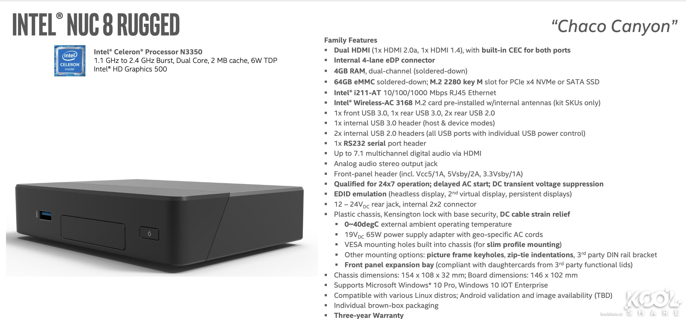 Intel NUC8CHK Chaco Canyon 开箱拆解评测