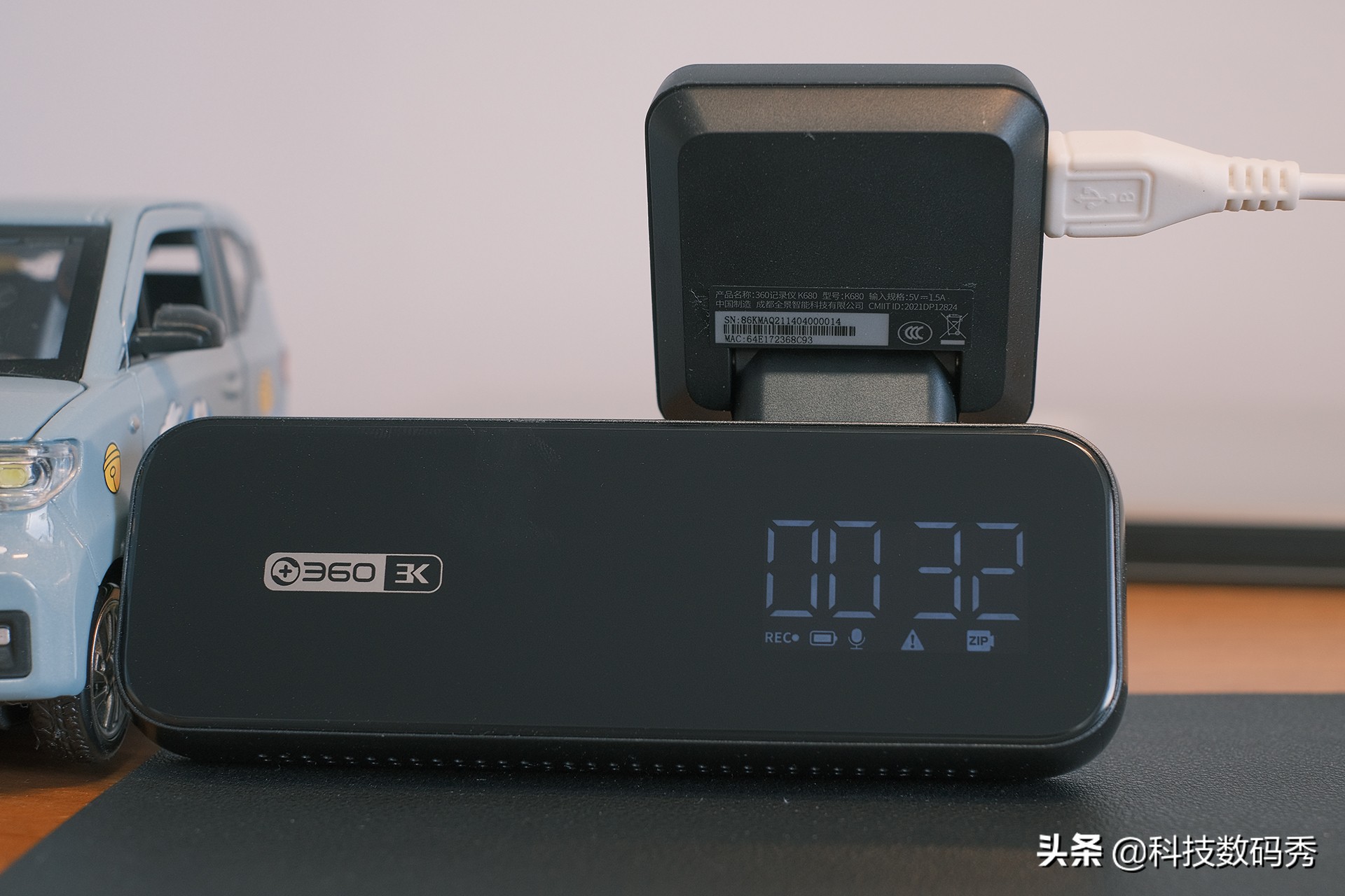 3K畫質自帶電子狗，360行車記錄儀K680，不管白天還是晚上都清晰
