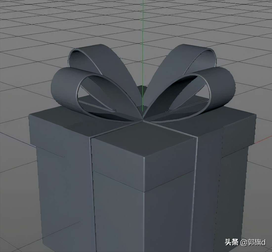 C4D礼物盒建模
