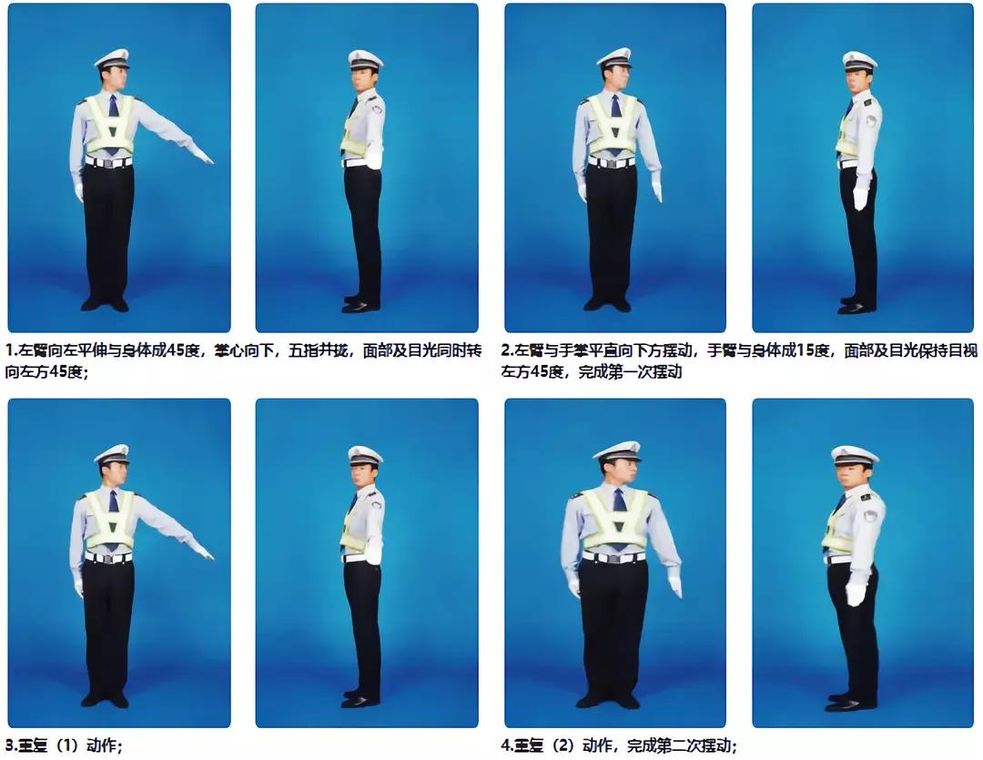 最全的交通指揮手勢
