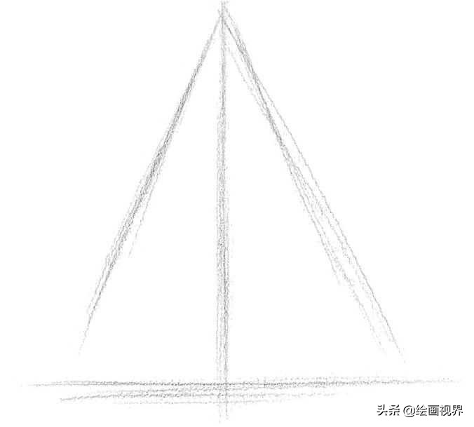 零基础几何体教程：分步骤讲解圆锥体画法，收藏起来临摹学习