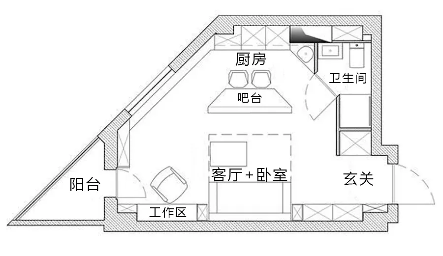 30㎡不到的小户型，老外设计也是可圈可点！收纳、家居功能太好