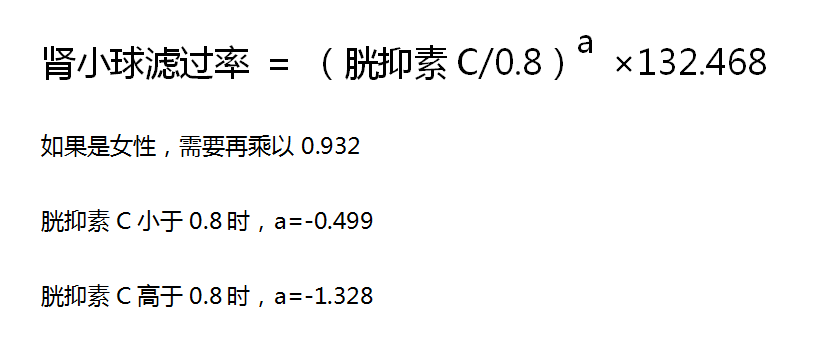 6/0.8)的-1.328次方,再乘以132.486,結果腎小球濾過率是52.76.