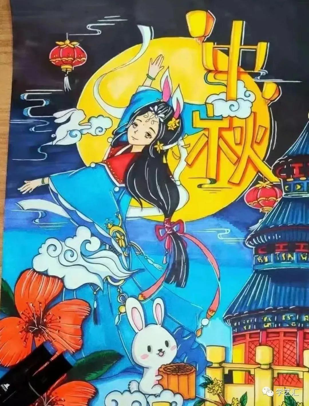 中秋佳节66幅绘画素材，走过路过不要错过机会哦