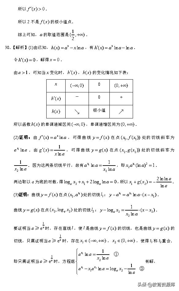 高考数学：2010—2018真题汇编，专题三，导数及其应用