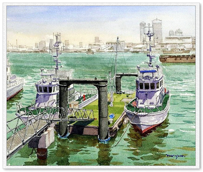 东亚风情 -- 高崎尚昭水彩画