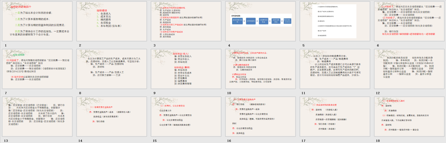 拿走不谢！超详细月末结转流程+会计账务处理大全，优秀会计必备