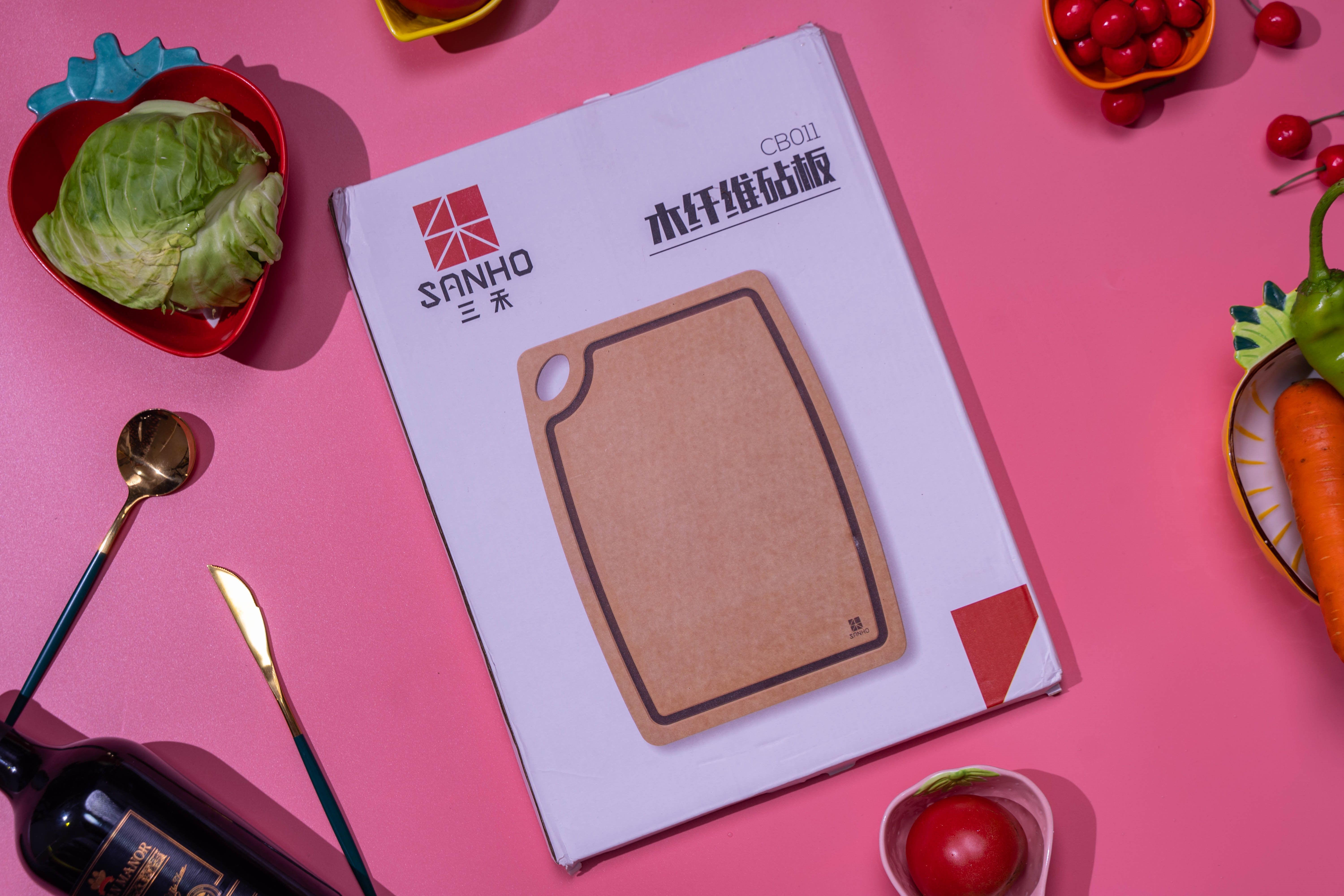 三禾松木纤维砧板：抗菌防霉，防划不掉屑！把好食品安全第一关