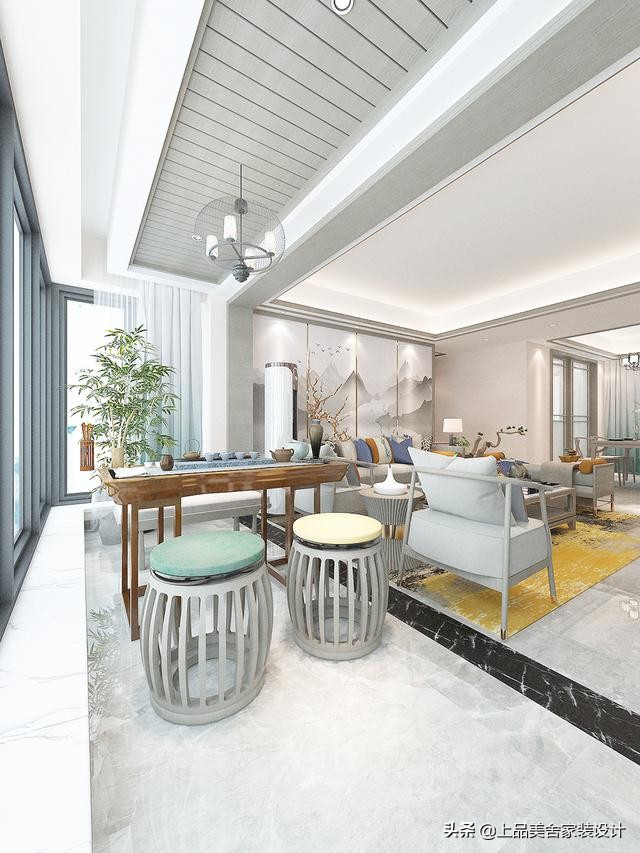 走进这对90后夫妻的新家，120㎡的新中式，居然能装得这么有品味