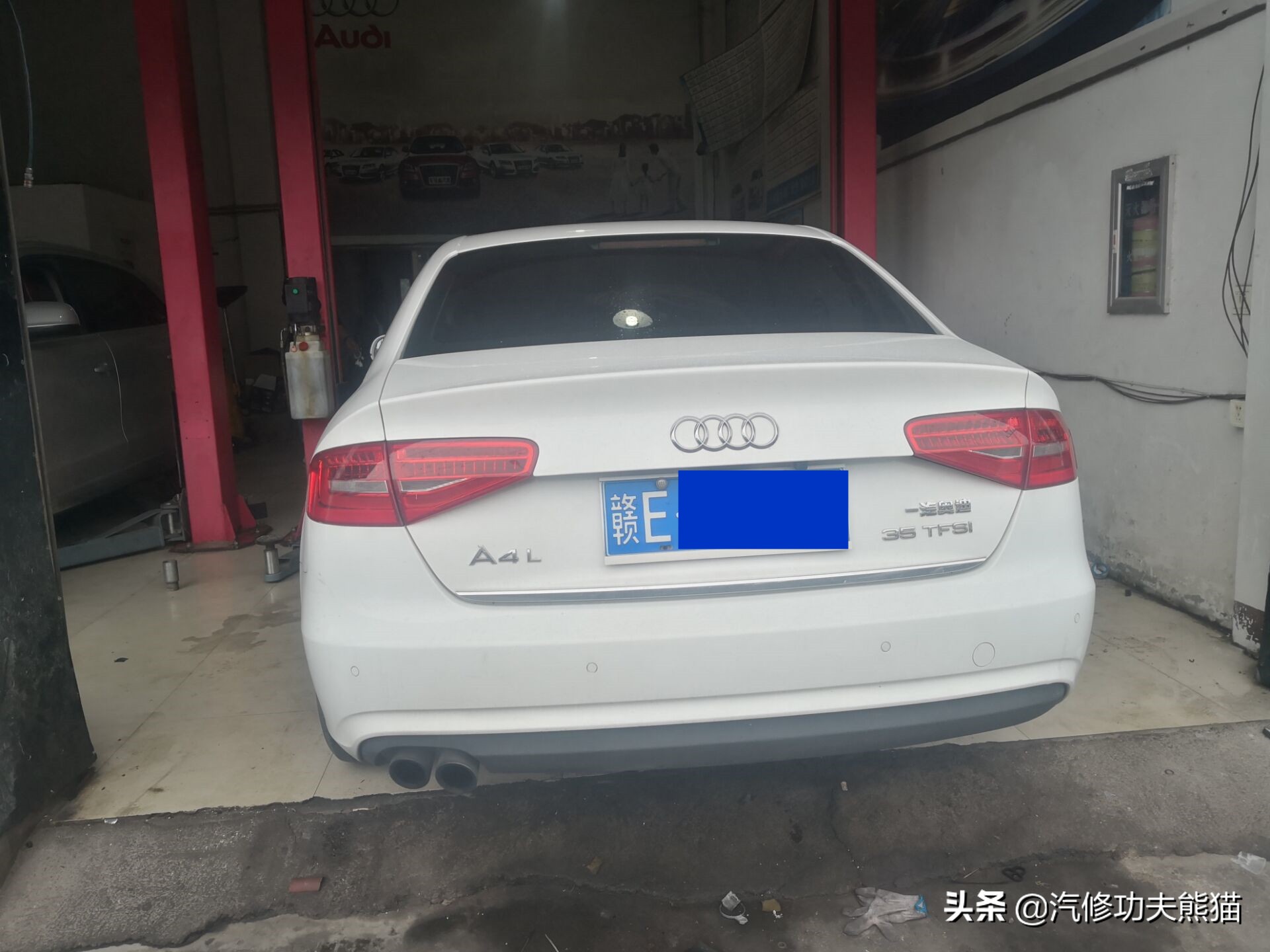 江西车友奥迪A4L严重烧机油500公里一升忍无可忍来永康解决