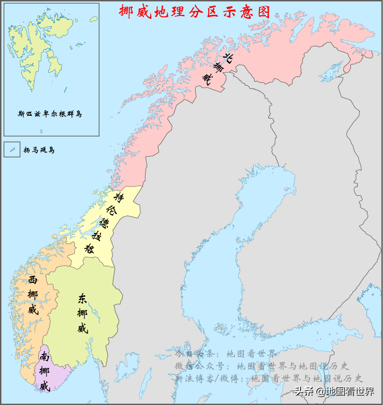 挪威地图(最幸福的国家，峡湾国家，北欧最美国家，日不落王国——挪威概况)