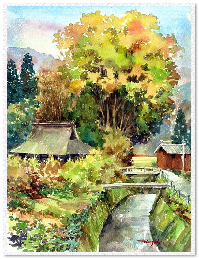 东亚风情 -- 高崎尚昭水彩画