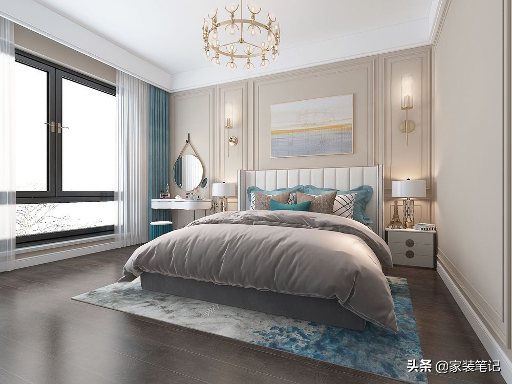 轻奢风格新作品：客厅用护墙板加大理石，不仅有点奢华感还有品位