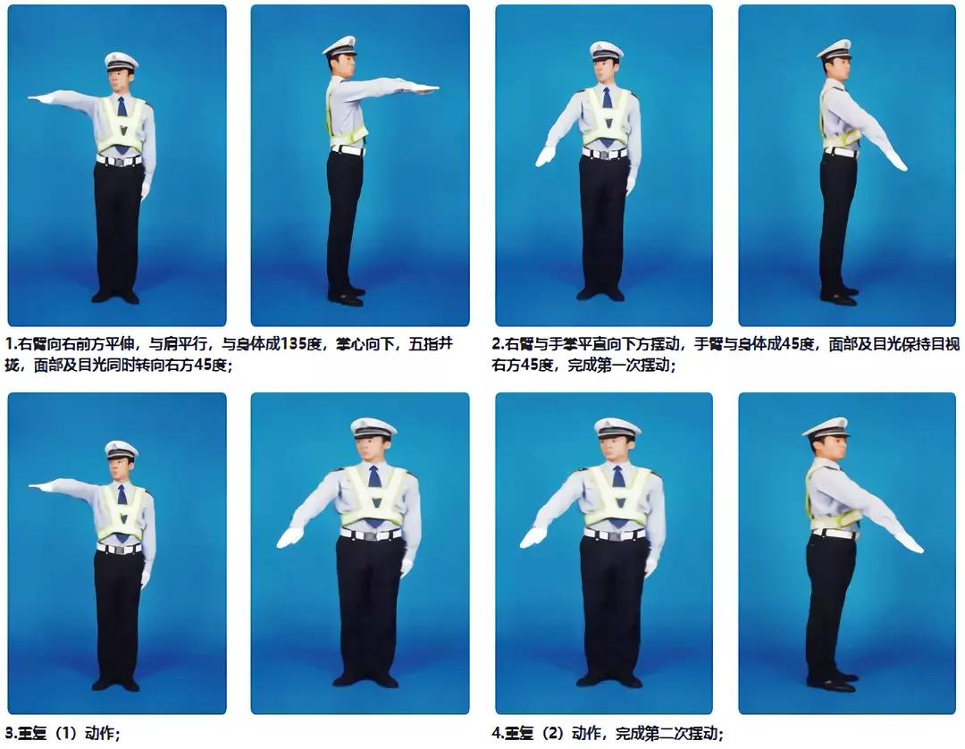 最全的交通指揮手勢
