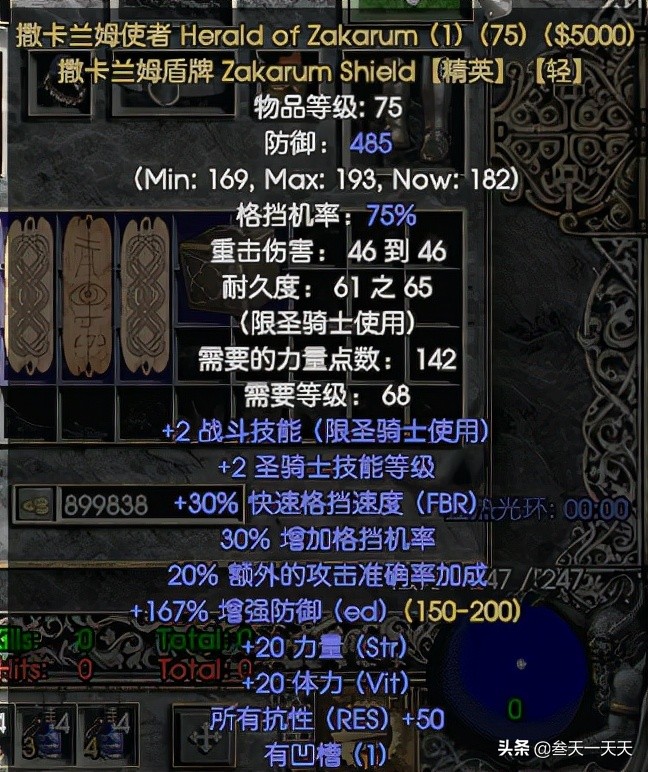 暗黑破坏神2：圣骑士装备选择与技能点分配思路