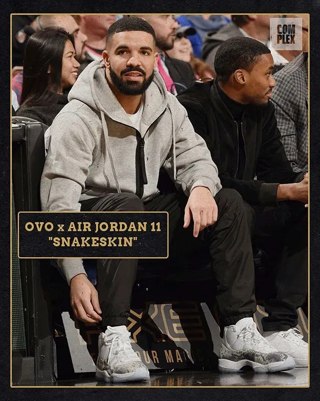 nba场边常客有哪些(NBA场边上脚：Drake穿的十大球鞋，猛龙和蛇纹都很帅)