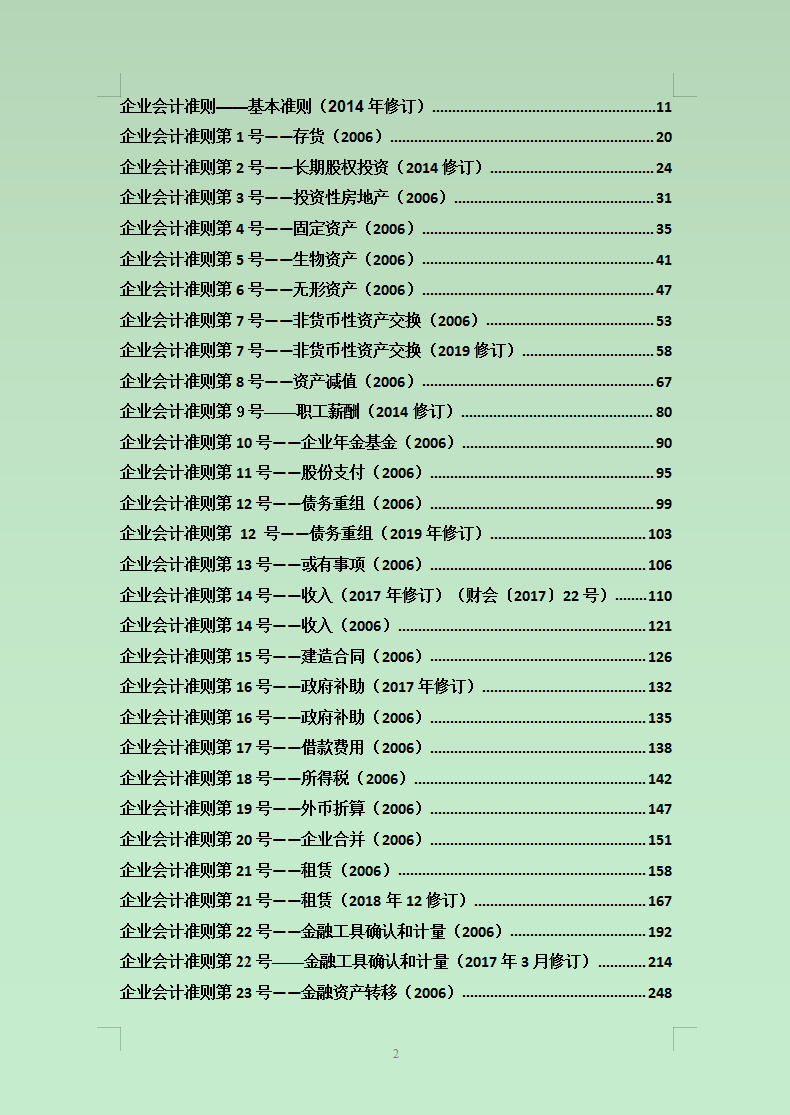 2021最新企业会计准则及应用指南超全汇总，你用的都可打印，实用