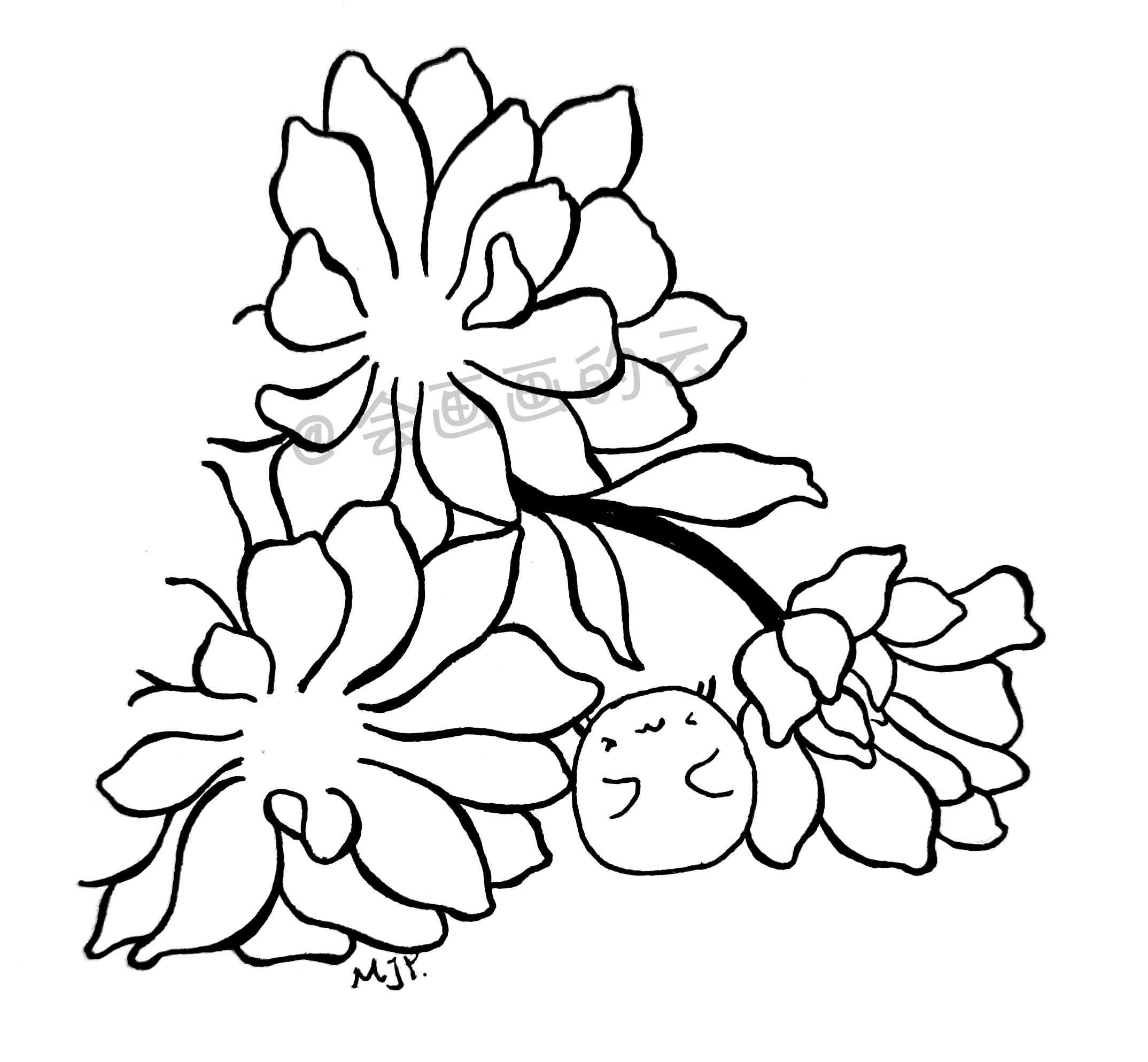 小花朵简笔画(手把手教你超简单的花朵画法)